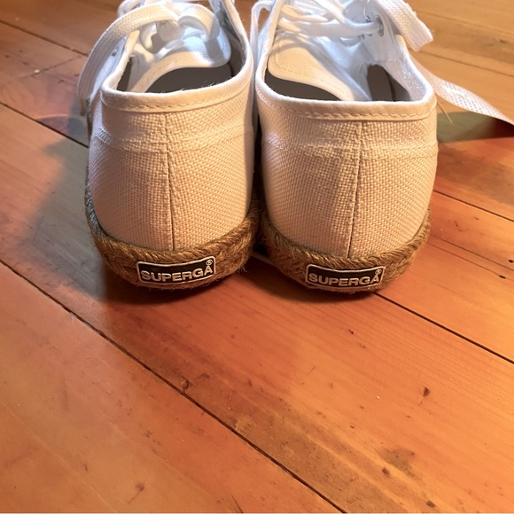 NWT 2750 white Superga cotu with rope detail - Picture 4 of 6